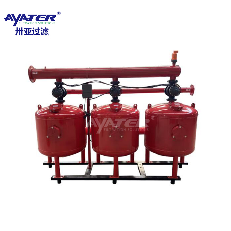 卅亞過濾三罐并聯(lián)淺層砂過濾器